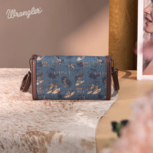 Load image into Gallery viewer, WG60-1812 Wrangler Vintage Retro Cowboy Cool Print Wallet/Crossbody - Jean