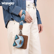 Load image into Gallery viewer, WG2211-W0051 Wrangler Southwestern Art Print Dual Pouch Wristlet - Jean