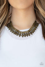 Load image into Gallery viewer, Paparazzi ♥ When The Hunter Becomes The Hunted - Brass ♥ Necklace