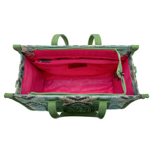 Load image into Gallery viewer, WG130-8120S Wrangler Southwestern Pattern Dual Sided Print Concealed Carry Tote/Crossbody - Green