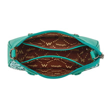 Load image into Gallery viewer, WG331-818TQ Wrangler Braided Paisley Bandana Shoulder Bag - Turquoise
