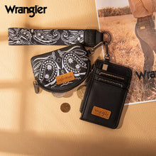 Load image into Gallery viewer, WG331-W0051BK Wrangler Paisley RFID Blocking Card Coin Pouch Set - Black