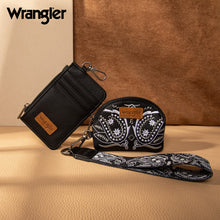 Load image into Gallery viewer, WG331-W0051BK Wrangler Paisley RFID Blocking Card Coin Pouch Set - Black
