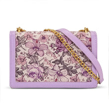 Load image into Gallery viewer, WG438-2365LPP Wrangler Floral Print Chain Crossbody Bag - Light Purple