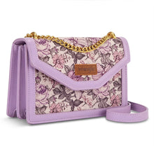 Load image into Gallery viewer, WG438-2365LPP Wrangler Floral Print Chain Crossbody Bag - Light Purple
