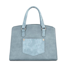 Load image into Gallery viewer, WG-HB-455-8130 Wrangler Western Chic Lace with Chain Charm Satchel/Crossbody Bag - Jean