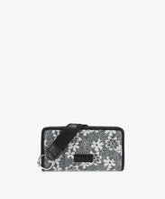 Load image into Gallery viewer, WG455-W130BK Wrangler Lace Floral RFID Blocking Zip Around Wallet - Black