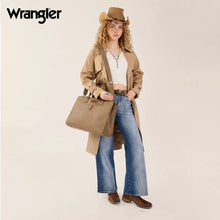 Load image into Gallery viewer, WG537-8119KH Wrangler Pebbled Faux Leather Laptop Brief Bag - Khaki