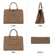 Load image into Gallery viewer, WG537-8119KH Wrangler Pebbled Faux Leather Laptop Brief Bag - Khaki