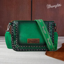 Load image into Gallery viewer, WG65-2004S Wrangler Rivets Studded Wristlet/ Crossbody - Green