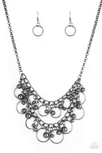 Load image into Gallery viewer, Warning Bells Paparazzi Necklace - Black - Gunmetal