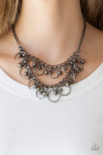 Load image into Gallery viewer, Warning Bells Paparazzi Necklace - Black - Gunmetal