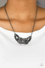 Load image into Gallery viewer, Nautically Naples Paparazzi Necklace - Black - Gunmetal