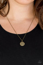 Load image into Gallery viewer, Find Joy Paparazzi Inspirational Necklace - Brass