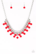 Load image into Gallery viewer, Friday Night Fringe Paparazzi Necklace - Red