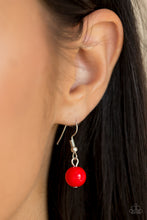 Load image into Gallery viewer, Friday Night Fringe Paparazzi Necklace - Red