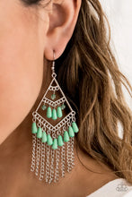Load image into Gallery viewer, Paparazzi ♥ Trending Transcendence - Green ♥ Earrings
