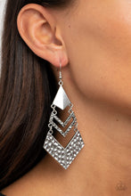 Load image into Gallery viewer, Work Hazard Paparazzi Earring - Silver