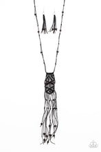 Load image into Gallery viewer, Macrame Majesty Paparazzi Macramé Necklace - Black