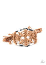 Load image into Gallery viewer, Macrame Mode Paparazzi Macramé Cuff Bracelet - Brown