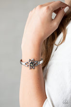 Load image into Gallery viewer, Sahara Garden Paparazzi Flecked Cuff Bracelet - Black