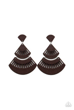 Load image into Gallery viewer, Oriental Oasis Paparazzi Wood Earring - Brown