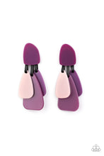 Load image into Gallery viewer, All FAUX One Paparazzi Acrylic Earring - Purple