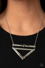 Load image into Gallery viewer, Triangulated Twinkle Paparazzi Necklace - Silver