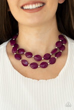 Load image into Gallery viewer, Two-Story Stunner Paparazzi Necklace - Purple