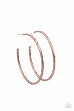 Load image into Gallery viewer, Rural Reserve Paparazzi Hoop Earring - Copper