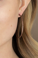 Load image into Gallery viewer, Rural Reserve Paparazzi Hoop Earring - Copper