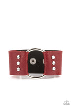Load image into Gallery viewer, Moto Mayhem Paparazzi Leather Bracelet - Red
