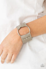 Load image into Gallery viewer, Moto Mayhem Paparazzi Leather Urban Bracelet - Silver
