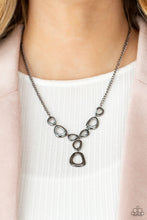 Load image into Gallery viewer, So Mod Paparazzi Necklace - Black - Gunmetal