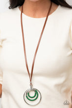 Load image into Gallery viewer, Hypnotic Happenings Paparazzi Leather Necklace - Green