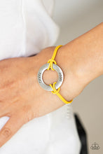 Load image into Gallery viewer, Choose Happy Paparazzi Inspirational Urban Bracelet - Yellow