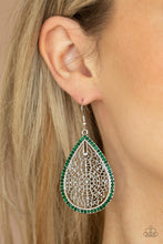 Load image into Gallery viewer, Fleur de Fantasy Paparazzi Earring - Green