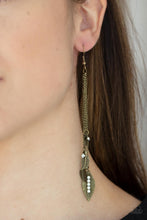 Load image into Gallery viewer, Chiming Leaflets Paparazzi Earring - Brass