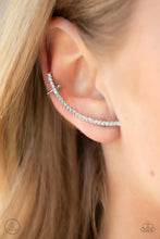 Load image into Gallery viewer, Sleekly Shimmering Paparazzi Ear Crawler Earring - White