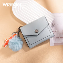 Load image into Gallery viewer, Wrangler Tri-Fold Wallet with Keyring Pom Pom - Jean
