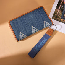 Load image into Gallery viewer, WG435-W006JN Wrangler Aztec Studded Wallet/Wristlet - Jean
