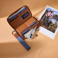 Load image into Gallery viewer, WG435-W006JN Wrangler Aztec Studded Wallet/Wristlet - Jean
