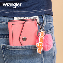 Load image into Gallery viewer, WG274-W079 Wrangler Tri-Fold Wallet with Keyring Pom Pom - Peach
