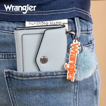 Load image into Gallery viewer, Wrangler Tri-Fold Wallet with Keyring Pom Pom - Jean
