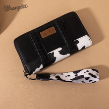 Load image into Gallery viewer, WG102-W006 Wrangler Cow Print Wallet - Black
