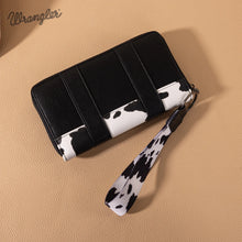 Load image into Gallery viewer, WG102-W006 Wrangler Cow Print Wallet - Black
