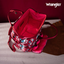 Load image into Gallery viewer, WG2204-9110 Wrangler Allover Wrangler Aztec Printed Callie Backpack - Burgundy
