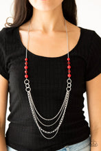 Load image into Gallery viewer, Paparazzi ♥ Vividly Vivid - Red ♥ Necklace
