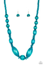 Load image into Gallery viewer, Paparazzi ♥ Summer Breezin - Blue ♥ Wood Necklace
