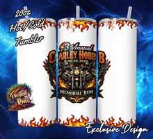 Load image into Gallery viewer, Charley Hobbib Memorial Run 2026 Hot Cold Tumbler 20oz / 30 oz White
